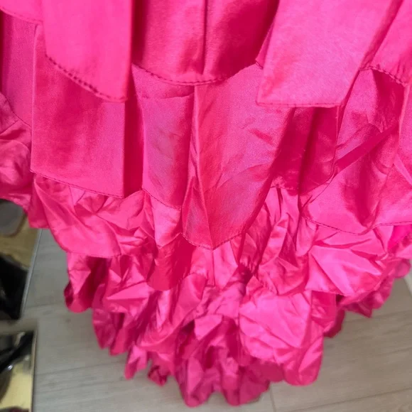 Stance Pink Strapless Ruffled Gown for Prom - Picture 3 of 4